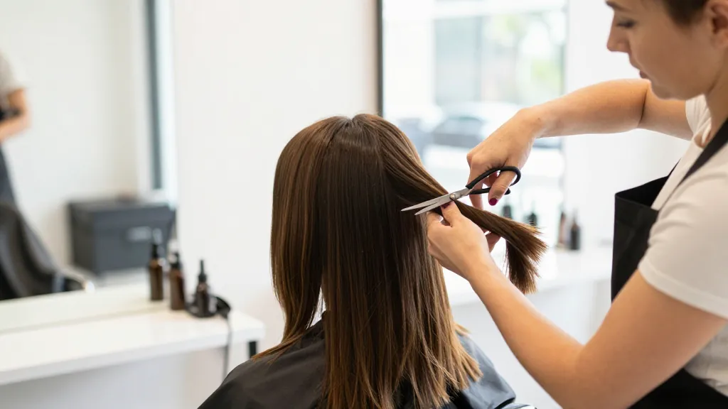 Haarschnitt beim Friseur